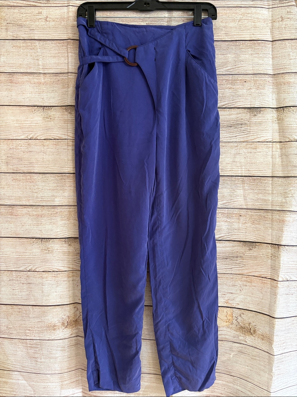 Anthropologie Royal Blue Wrap Waist Joggers